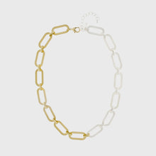 Load image into Gallery viewer, Dansk Audrey oval link two tone necklace Silver &amp; Gold Plated
