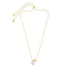 Load image into Gallery viewer, Dansk Audrey adjustable pearl necklace Gold Plated