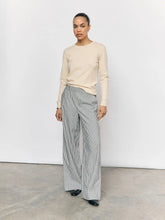 Load image into Gallery viewer, Object Lisa wide leg tailored trouser Ticking Stripe
