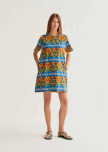 Load image into Gallery viewer, Compañia Fantastica Garden print mini dress Blue - CW CW