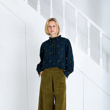 Load image into Gallery viewer, Bonté Anais star embroidery shirt Midnight