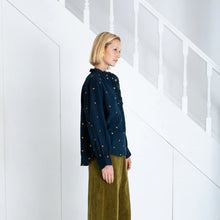 Load image into Gallery viewer, Bonté Anais star embroidery shirt Midnight