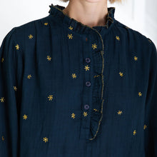 Load image into Gallery viewer, Bonté Anais star embroidery shirt Midnight