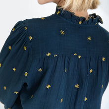 Load image into Gallery viewer, Bonté Anais star embroidery shirt Midnight