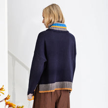 Load image into Gallery viewer, Bonté Bailey feature stripe oversized knit Navy Multi