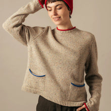 Load image into Gallery viewer, Eribe Tweed nep merino wool sweater Sand