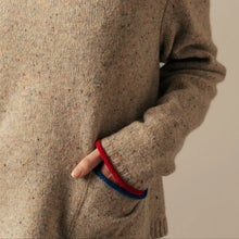 Load image into Gallery viewer, Eribe Tweed nep merino wool sweater Sand