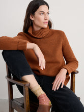 Load image into Gallery viewer, Seasalt Braque lambswool roll neck jumper Rusted