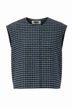 Load image into Gallery viewer, FRNCH Harrison checkered gilet Dark Navy Grey