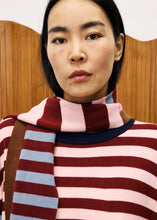 Load image into Gallery viewer, FRNCH Persan stripe jumper and scarf set Multi