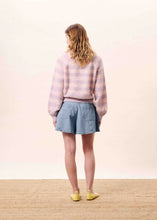 Load image into Gallery viewer, FRNCH Yulia stripe alpaca knit Pale Rose Lavender
