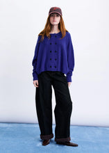 Load image into Gallery viewer, FRNCH Chici double button closure cardigan Electric Blue