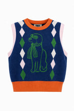 Load image into Gallery viewer, FRNCH Torquay dog jacquard knit tank Marine