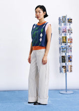 Load image into Gallery viewer, FRNCH Torquay dog jacquard knit tank Marine