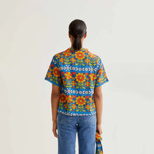 Load image into Gallery viewer, Compañia Fantastica Garden print shirt Blue - CW CW