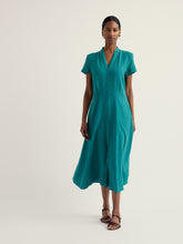 Load image into Gallery viewer, Seasalt Carved Wood linen dress Deep Dive - CW CW