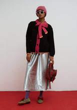 Load image into Gallery viewer, Dr Bloom Grace scarf detail cardigan Marrón