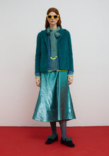 Load image into Gallery viewer, Dr. Bloom Grace scarf detail cardigan Azul