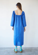 Load image into Gallery viewer, DR BLOOM Sorbete linen dress Azul