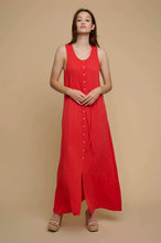 Load image into Gallery viewer, Rino & Pelle Denies button through maxi dress Tango