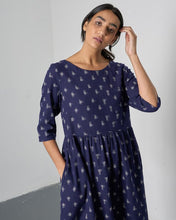 Load image into Gallery viewer, Bibico Orla jacquard dress Ikat Navy - CW CW
