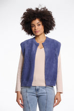 Load image into Gallery viewer, Rino & Pelle Elona fluffy knit gilet Blue Shadow