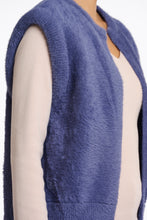 Load image into Gallery viewer, Rino & Pelle Elona fluffy knit gilet Blue Shadow