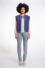 Load image into Gallery viewer, Rino & Pelle Elona fluffy knit gilet Blue Shadow