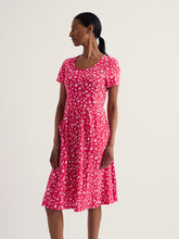 Load image into Gallery viewer, Seasalt Enor jersey dress Sea Spray Floral Bright Radish
