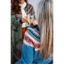 Load image into Gallery viewer, Eribe Alpine merino short sweater Blue morning