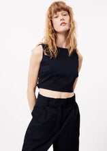 Load image into Gallery viewer, FRNCH Lola cut out back top Bleu Marine