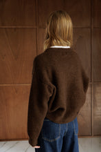 Load image into Gallery viewer, Indi & Cold Bomber style zip front knit Chocolate