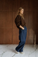 Load image into Gallery viewer, Indi & Cold Bomber style zip front knit Chocolate
