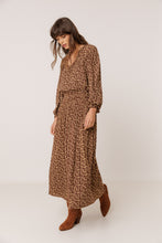 Load image into Gallery viewer, Indi & Cold Shirred waist mini print skirt Chocolate