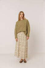 Load image into Gallery viewer, Indi & Cold Textural wavy jacquard knit pullover Safari Green