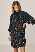 Load image into Gallery viewer, Indi & Cold Floral print shirt dress Marino