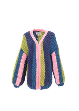 Load image into Gallery viewer, FRNCH Lobelia Chunky vertical stripe cardigan Multicolour