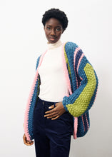 Load image into Gallery viewer, FRNCH Lobelia Chunky vertical stripe cardigan Multicolour