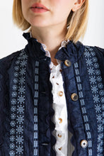Load image into Gallery viewer, Bonté Gwen brocade and embroidery gilet Dark Denim