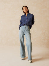 Load image into Gallery viewer, Indi & Cold Romantic insert lace detail shirt Indigo