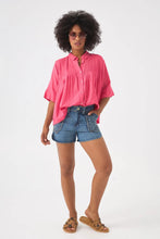 Load image into Gallery viewer, Chico Soleil Rusty textured pintuck shirt Rose Fuschia - CW CW