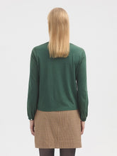 Load image into Gallery viewer, Nice Things Crochet insert detail blouse English Green