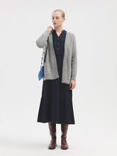 Load image into Gallery viewer, Nice Things Plumetti pin dot jacquard dress Navy