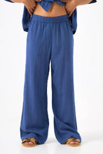 Load image into Gallery viewer, Chico Soleil Curtis textured fluid trouser Blue Drone - CW CW