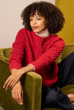 Load image into Gallery viewer, Seasalt Nuthatch cable knit jumper Crimson