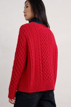 Load image into Gallery viewer, Seasalt Nuthatch cable knit jumper Crimson
