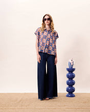 Load image into Gallery viewer, FRNCH Summer chequer board print shirt Azul Jos - CW CW