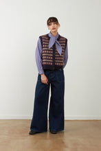 Load image into Gallery viewer, Orfeo Aliena patterned knit waistcoat Navy