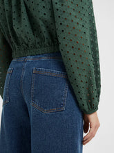 Load image into Gallery viewer, Great Plains Atol broderie anglaise long sleeve top Tropical Green