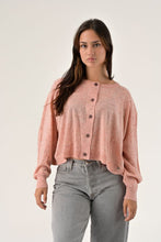 Load image into Gallery viewer, Orfeo Maelie speckled boxy knit cardigan Rose - CW CW
